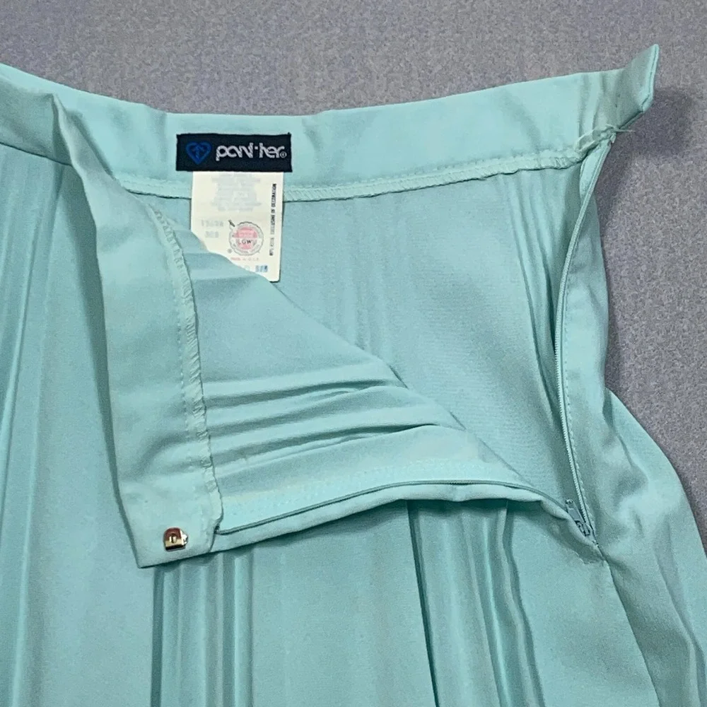 Vintage Pleated Skirt Women 5/6 Small A Line Mint Green 1960s Union Made - Picture 7 of 10
